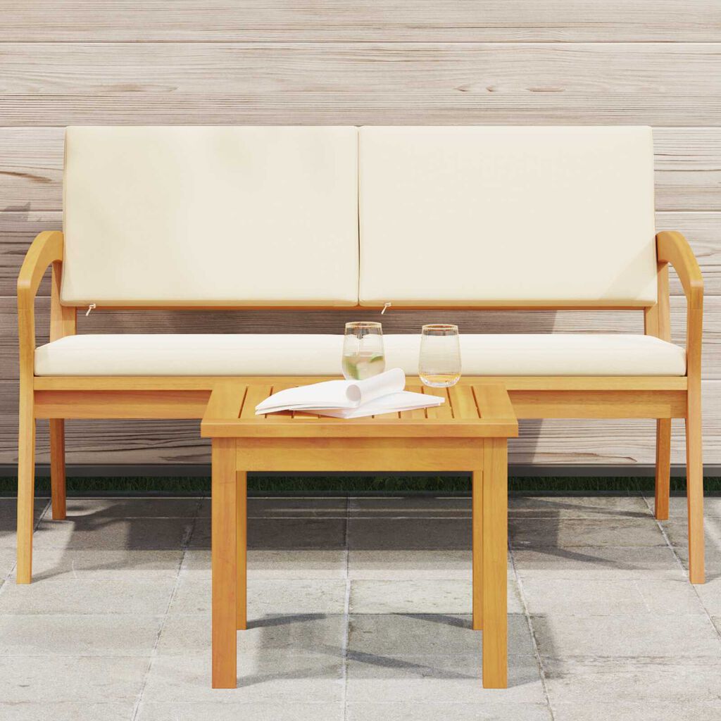 vidaXL Side Table 45x45x38 cm Solid Wood Acacia