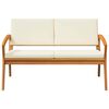 vidaXL Garden Bench with Cushion Brown Solid Acacia wood