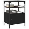 vidaXL Printer Stand 3-Tier Black 50x40x76 cm Engineered Wood