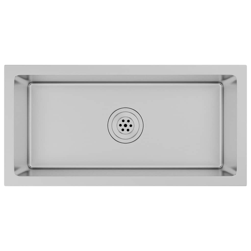 vidaXL Handmade Kitchen Sink Stainless Steel