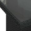 vidaXL 7 Piece Garden Sofa Set with Cushions Black Poly Rattan Acacia