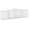 vidaXL Arched Gabion Basket 400x50x100/120 cm Galvanised Iron
