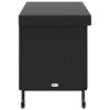 vidaXL Garden Storage Box with Wheels Black 110x55x73 cm Poly Rattan