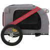 vidaXL Pet Bike Trailer Red and Grey Oxford Fabric and Iron