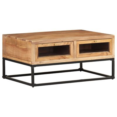 vidaXL Coffee Table 90x60x40 cm Solid Acacia Wood