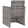 vidaXL Garden Armchair with Cushions Grey Poly Rattan