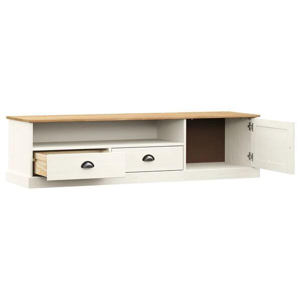 vidaXL TV Cabinet VIGO White 156x40x40 cm Solid Wood Pine