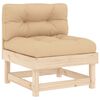 vidaXL Middle Sofas with Cushions 2 pcs Solid Wood Pine