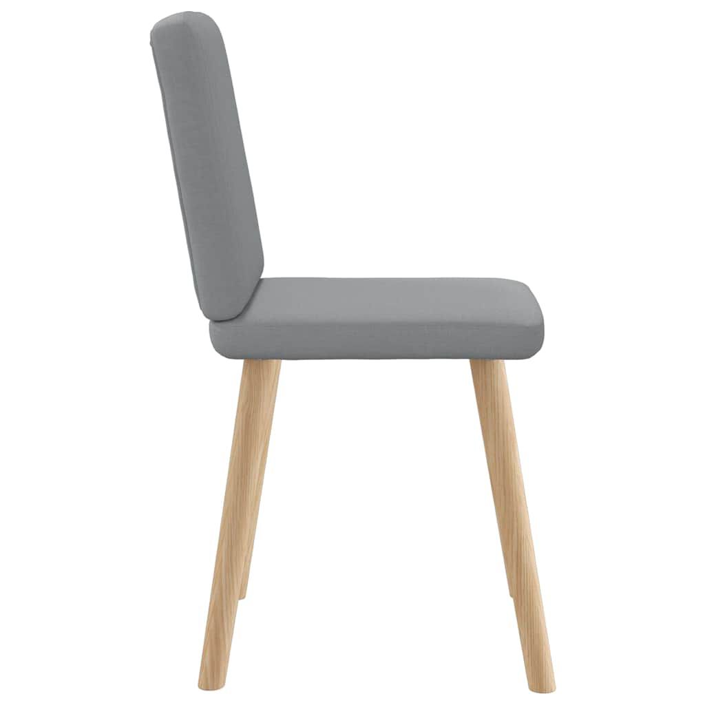 vidaXL Dining Chairs 6 pcs Light Grey Fabric