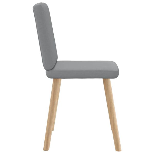 vidaXL Dining Chairs 6 pcs Light Grey Fabric
