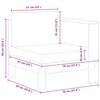 vidaXL Middle Sofa with 1 Armrest Cream White Solid Acacia Wood