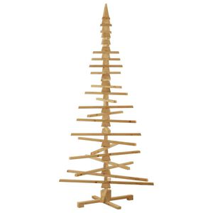 vidaXL Wooden Christmas Tree with Stand Brown 210 cm Solid pine wood