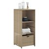 vidaXL Garden Storage Cabinet Beige 50x55x115 cm Poly Rattan