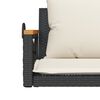 vidaXL Swing Bench with Cushions Black 109x62x40 cm Poly Rattan