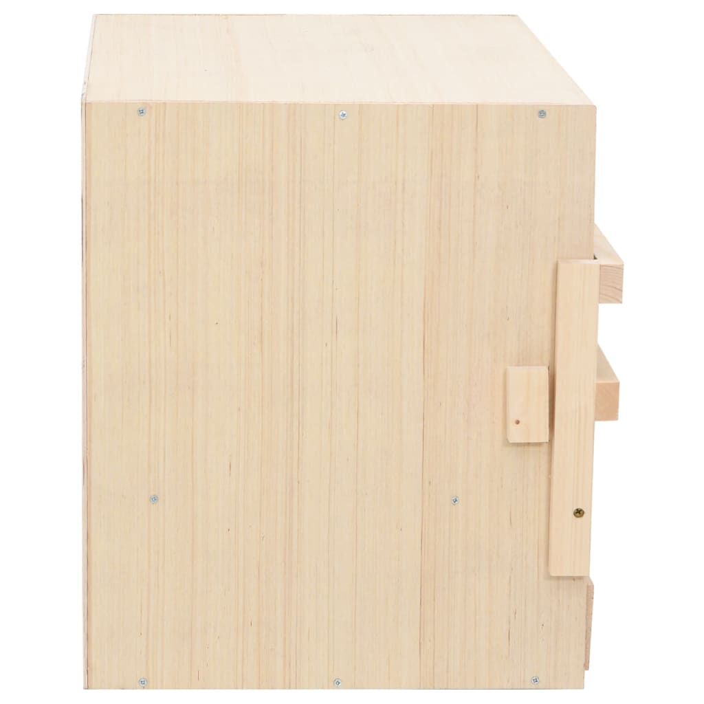 vidaXL Chicken Laying Nest 2 Compartments 63x40x45 cm Solid Pine Wood