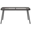 vidaXL Coffee Table Black 90 x 45 x 43 cm Poly Rattan, glass