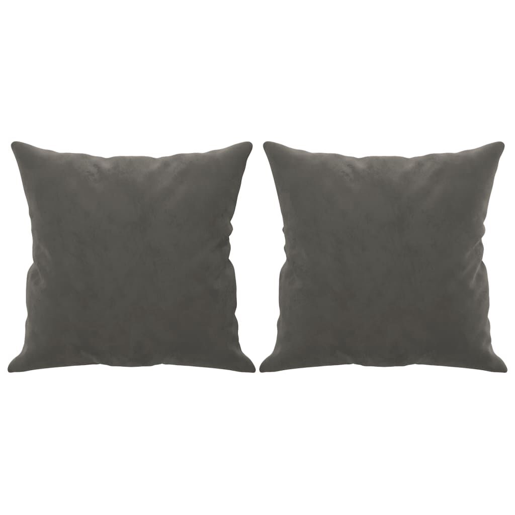 vidaXL 2-Seater Sofa with Pillows&Cushions Dark Grey 120 cm Velvet