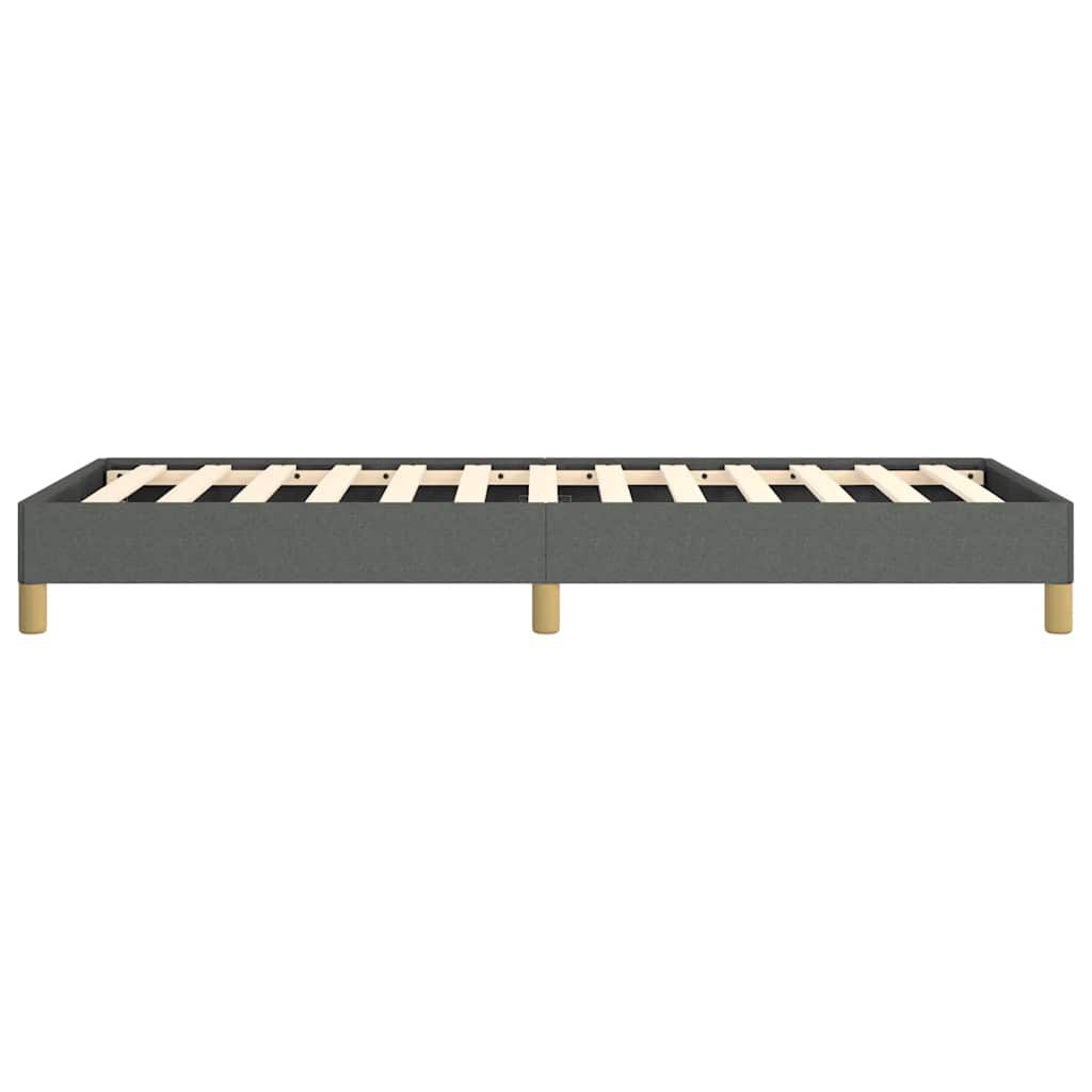 vidaXL Bed Frame without Mattress Dark Grey 100x190 cm Twin Fabric