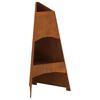 vidaXL Fire Pit Brown 50 x 50 x 95 cm Weathering steel