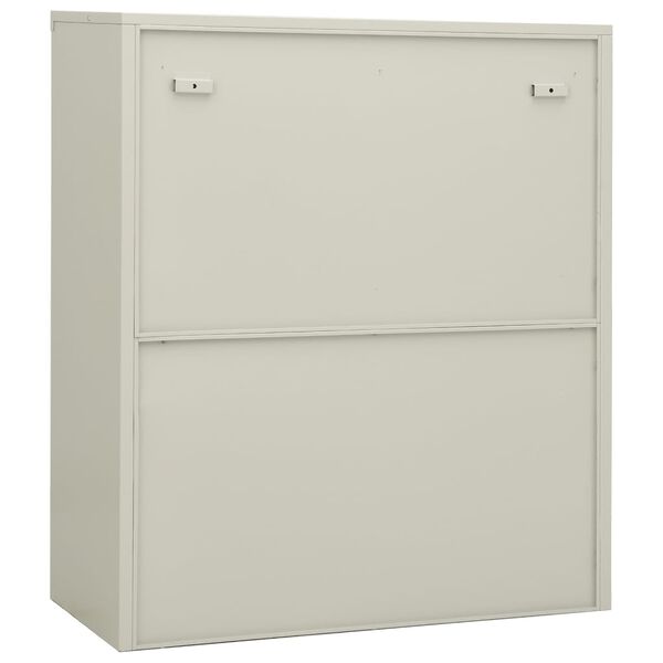 vidaXL Office Cabinet Light Grey 90x40x105 cm Steel