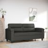 vidaXL 2-Seater Sofa Dark Grey 140 cm Microfibre Fabric