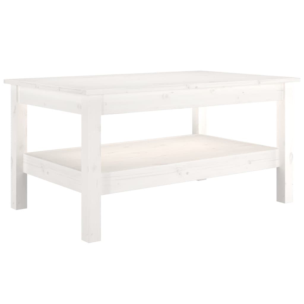 vidaXL Coffee Table White 80x50x40 cm Solid Wood Pine