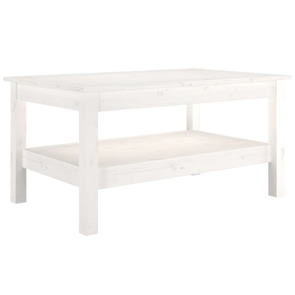 vidaXL Coffee Table White 80x50x40 cm Solid Wood Pine