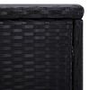 vidaXL 3 Piece Garden Sun Loungers with Tea Table Poly Rattan Black