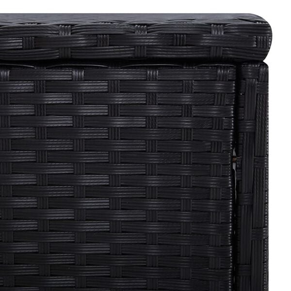 vidaXL 3 Piece Garden Sun Loungers with Tea Table Poly Rattan Black