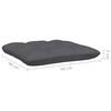 vidaXL Garden Middle Sofa with Cushions White Solid Pinewood