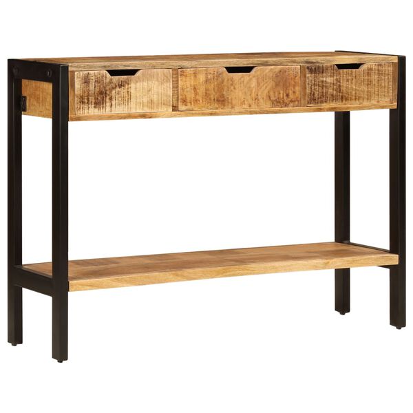 vidaXL Sideboard with 3 Drawers 110x35x75 cm Solid Mango Wood