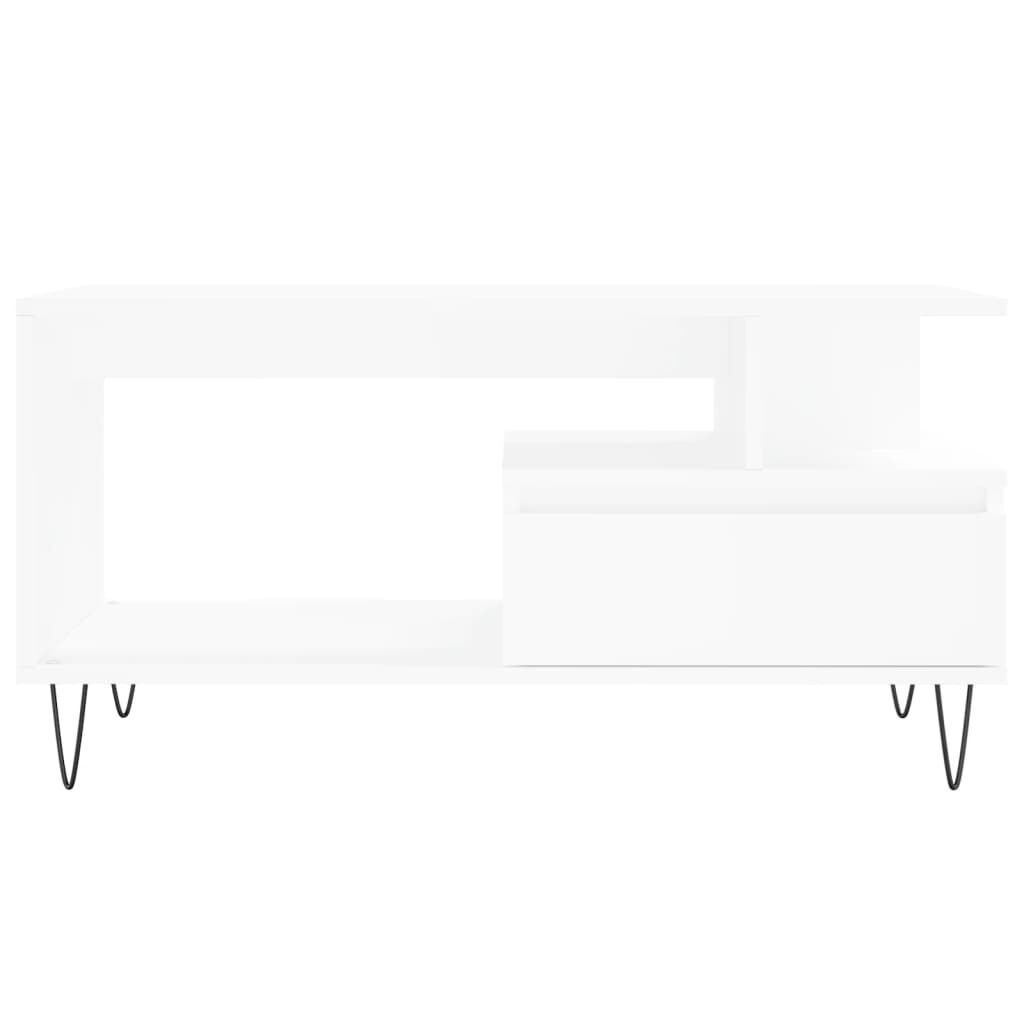 vidaXL Coffee Table White 90x49x45 cm Engineered Wood