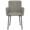 vidaXL Dining Chairs 2 pcs Light Grey Velvet