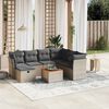 vidaXL 8 Piece Garden Sofa Set with Cushions Grey Poly Rattan