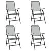 vidaXL Folding Garden Chairs 4 pcs Expanded Metal Mesh Anthracite