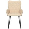 vidaXL Dining Chairs 2 pcs Cream Fabric