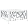 vidaXL 7 Piece Garden Lounge Set with Cushions White Steel