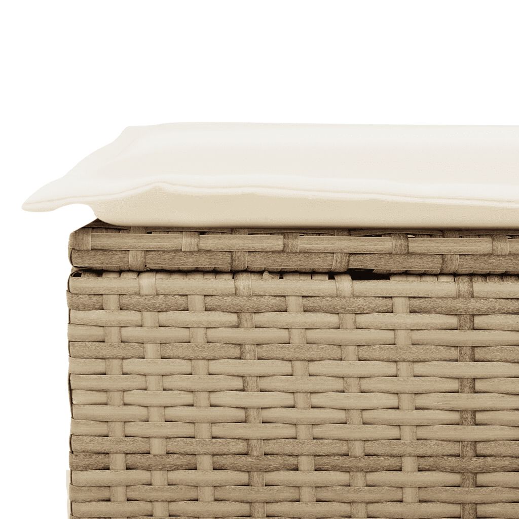 vidaXL 8 Piece Garden Sofa Set with Cushions Beige Poly Rattan