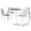 vidaXL 5 Piece Garden Dining Set Solid Wood Teak