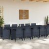 vidaXL Garden Dining Set 11 pcs Brown and Anthracite Rattan