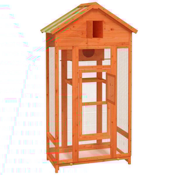 vidaXL Bird House Brown 91.5x53x170 cm Solid Wood Pine