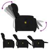 vidaXL Massage Recliner Chair Black Microfibre Fabric