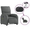 vidaXL Electric Massage Recliner Chair Dark Grey Fabric