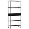 vidaXL Book Cabinet 80x35x180 cm Rough Mango Wood & Iron