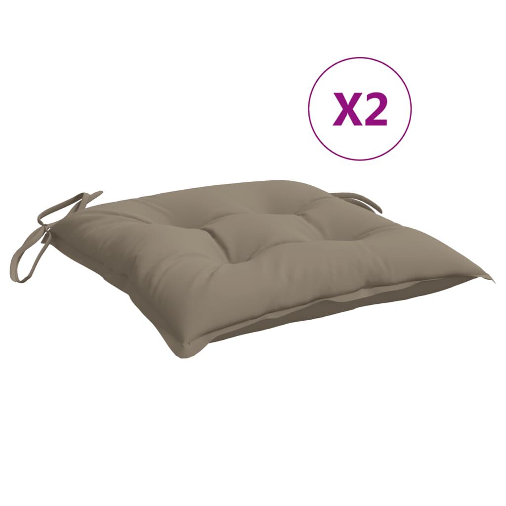 vidaXL Pallet Cushions 2pcs Taupe 50x50x7 cm Oxford Fabric
