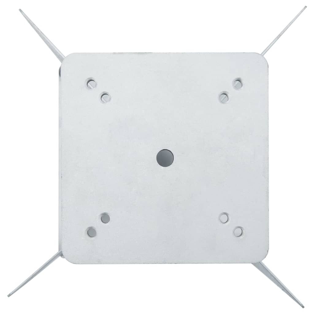 vidaXL In-Ground Parasol Base Silver 27.5x27.5x45 cm Steel