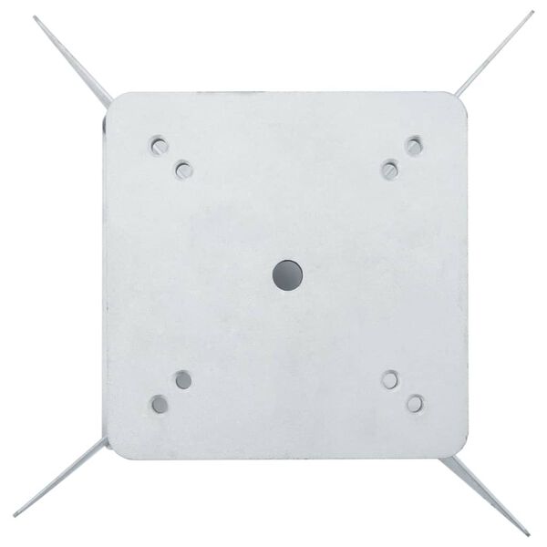 vidaXL In-Ground Parasol Base Silver 27.5x27.5x45 cm Steel