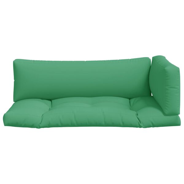vidaXL Pallet Cushions 3 pcs Green Fabric