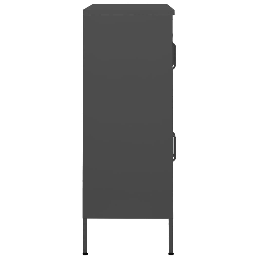 vidaXL Storage Cabinet Anthracite 80x35x101.5 cm Steel