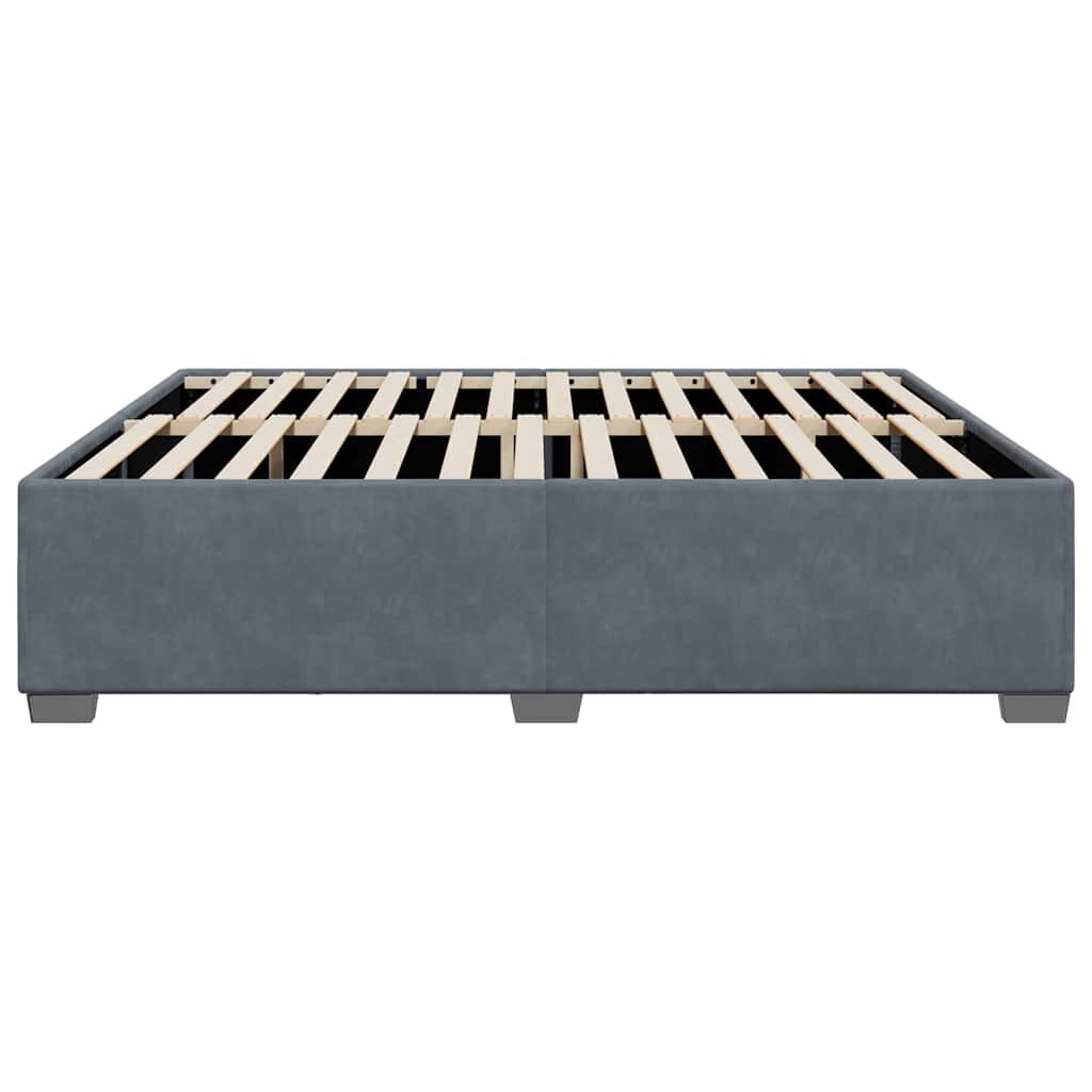 vidaXL Bed Frame without Mattress Dark Grey California King Velvet
